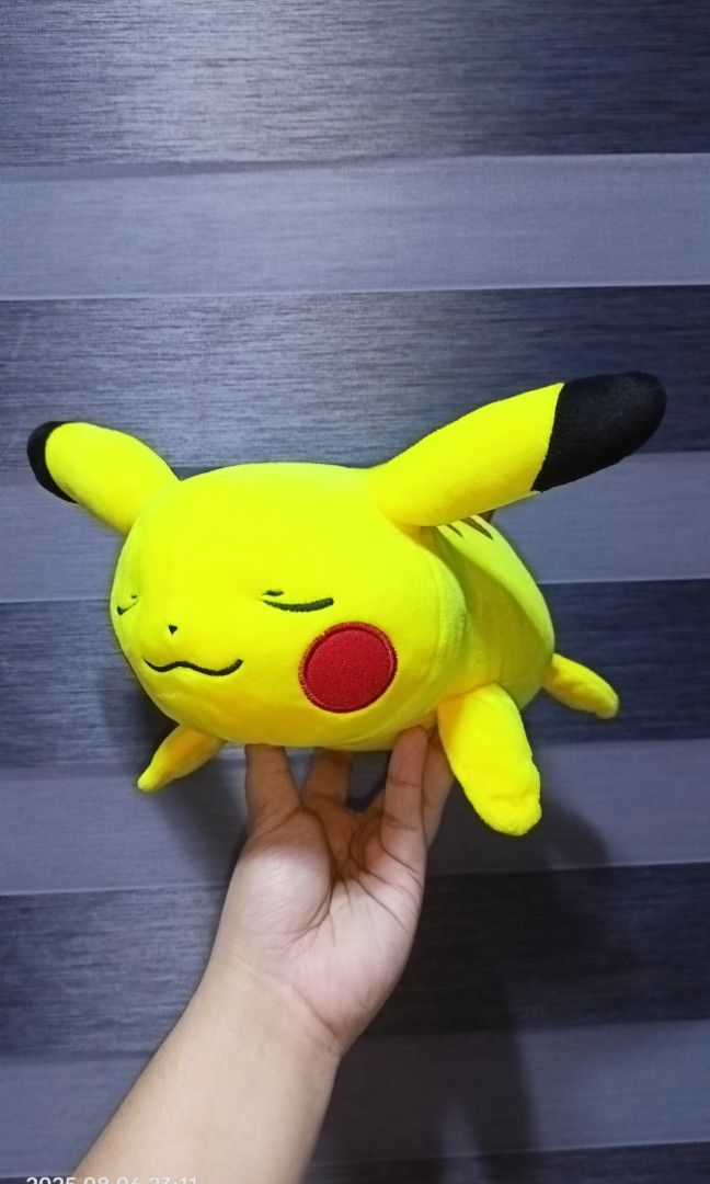 Pikachu Sleeping Pokemon Nintendo (Category: Nintendo) located in Bacoor. Submitted by raket_projects (Listing ID 1386429163, Image 1). Description: P500 only Pikachu Sleeping Pokemon Nintendo 🩷 As is what u see is what u get 🩷 Clean and fresh 🫧 🩷 With clear etiketa.