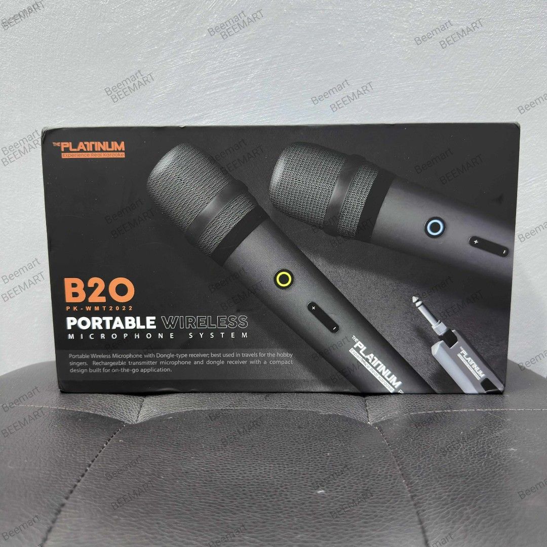 Platinum Karaoke B20 Portable Wireless Microphone Set (Category: Microphones) located in Cabuyao City. Submitted by beemartshop (Listing ID 1386565549, Image 1). Description: ORIGINAL • BRANDNEW • AUTHENTIC PRICE: ₱2,999.00 LOCATION: 📍 BEEMART PH PULO CABUYAO LAGUNA ℹ️This is the second Marketplace Page of BEEMART ___________________________________________ ITEM DESCRIPTION: Platinum Karaoke B20 Portable Wireless Microphone FEATURES : Wireless T