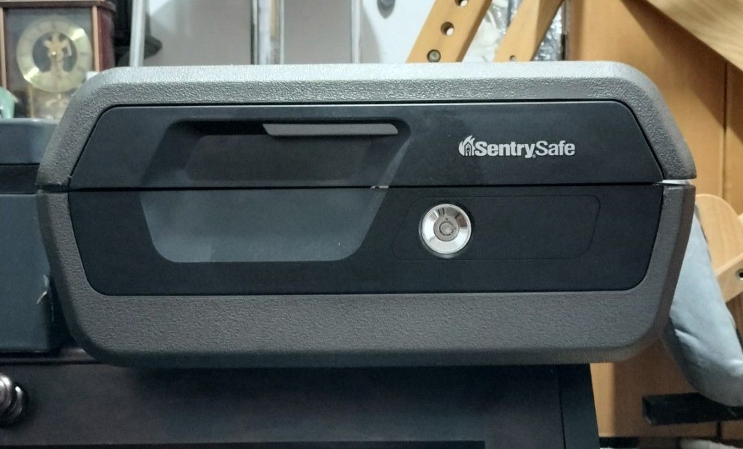 SentrySafe CHW30200 Fire and Water-Resistant (Category: Safe) located in Quezon City. Submitted by lmga0731 (Listing ID 1386579585, Image 2). Description: SentrySafe CHW30200 Fire and Water-Resistant Box Safe with Key Lock 0.36 cu. ft. Dimension: Outside Height - 19.5cm Length - 42cm Width - 37cm Inside Height - 15cm Length - 36cm Width - 23.5cm Overview: 1.UL Classified Fire Endurance (½ hour at 843°C) to ensure protection of documents, records 