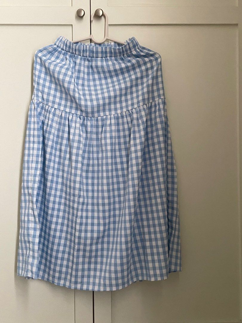 Shein plaid skirt (baby blue)