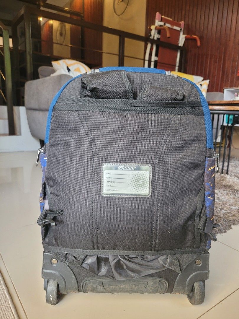 HAWK School Trolley/Backpack (Category: Backpacks) located in Las Pinas. Submitted by declutterthevault (Listing ID 1386400800, Image 3). Description: - Barely Used - Good as New MOP: Gcash MOD: J&T or Lalamove LOC: Las Piñas SF Shouldered by Buyer.