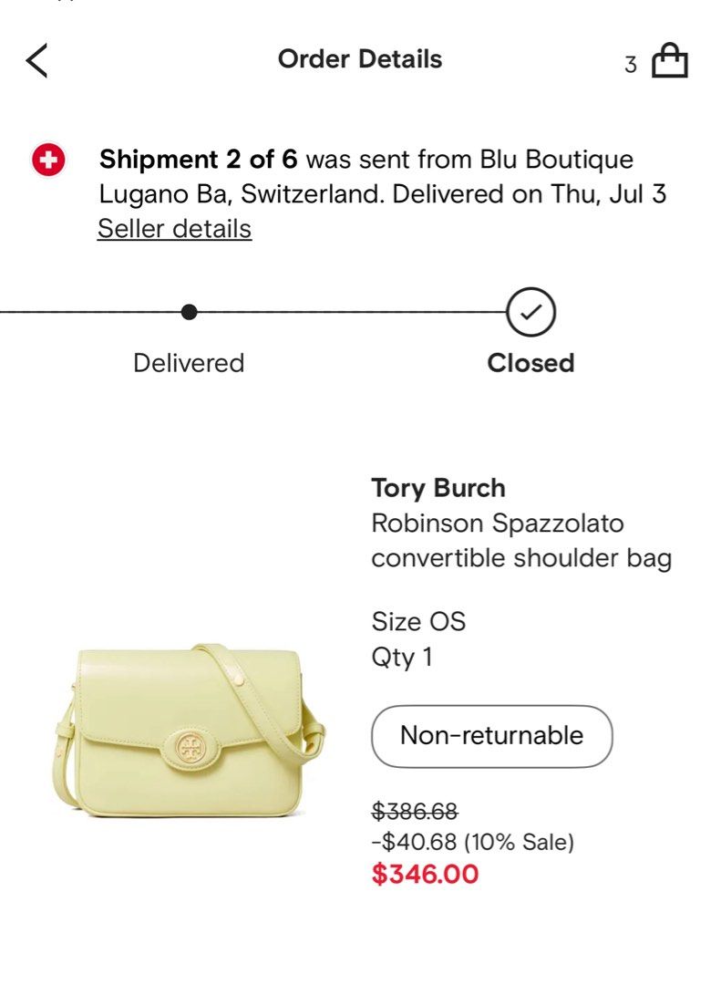 Tory Burch Robinson Spazzolato Convertible (Category: Luxury Bags & Wallets) located in Rizal. Submitted by gingerstreet (Listing ID 1386537380, Image 2). Description: Lemon yellow Spazzolato 6 x 15.5 x 21 (dhw in cm) Bought from Farfetch Shipped from Switzerland Patent leather 95% like new condition.