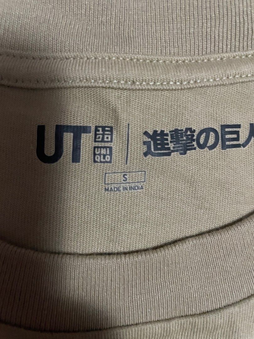 Uniqlo x Attack on Titan 2023 Collab SMALL (Category: Tshirts & Polo Shirts ) located in Manila. Submitted by sorianoes (Listing ID 1386546004, Image 3). Description: UNIQLO X UT: Attack on Titan Collab Unisex, says Small on tag ^__^ MOP: Maya, Seabank, GoTyme MOD: Lalamove (Buyer shoulders SF).