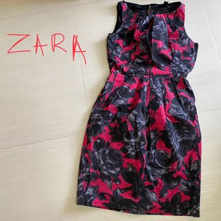ZARA 紅黑圖案背心裙連身裙64239556974465110