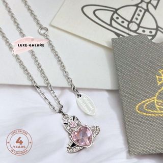 過百好評🩷包順豐🚚 Vivienne Westwood Ariella 愛心水鑽頸鏈 粉紅色64216657467393110