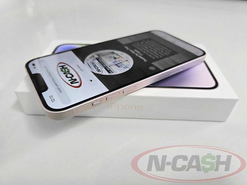Apple iPhone 14 Plus 128GB (Category: iPhone 14 Series) located in Makati City. Submitted by luxury_by_ncash_2 (Listing ID 1386678486, Image 2). Description: N-Cash Pawnshop "Instant Cash for Bags, Watches, Cars, and Electronics" https://www.ncash-pawnshop-philippines.com/ Apple iPhone 14 Plus 128GB MQ503ZP/A Purple Local Apple unit Locked to Smart, TnT, Sun 9.9 out of 10. Like new Battery maximum capacity of 98% Unit comes with manuals, Apple st