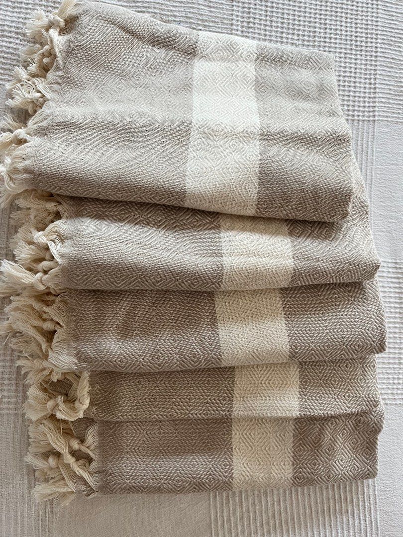 Beige Cotton Summer Towels