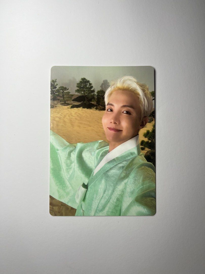 BTS 2021 Dalmajung Mini PC - J-Hope 32/56 (Category: K-Wave Merchandise) located in Caloocan City. Submitted by estrobewy (Listing ID 1386648623, Image 1). Description: own pull, comes with pc sleeve and top loader.
