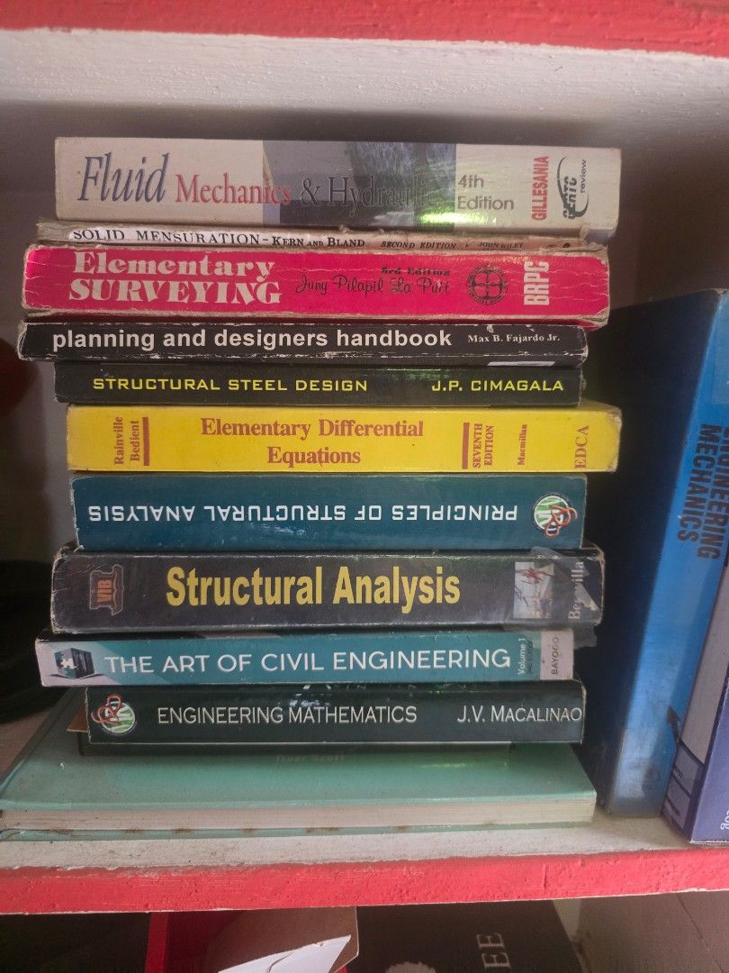 Civil Engineering Books (Category: Textbooks) located in Butuan. Submitted by tdr7boy (Listing ID 1386655040, Image 2). Description: 400 to 1000 per book.