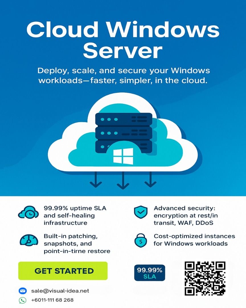 Cloud Windows Server (Category: Office & Business Technology) located in Kuala Lumpur. Submitted by visualideamalaysia400 (Listing ID 1386609774, Image 1). Description: ⚡ Trade & Work Without Limits – Cloud Windows Server for Forex & More! ONLY RM50 Monthly!* (Depend the server spec) 💻 Your Powerful, Always-On Windows Server in the Cloud – Perfect for business, development, AND high-speed forex trading. ✅ 24/7 Uptime – Keep your forex EAs & plat