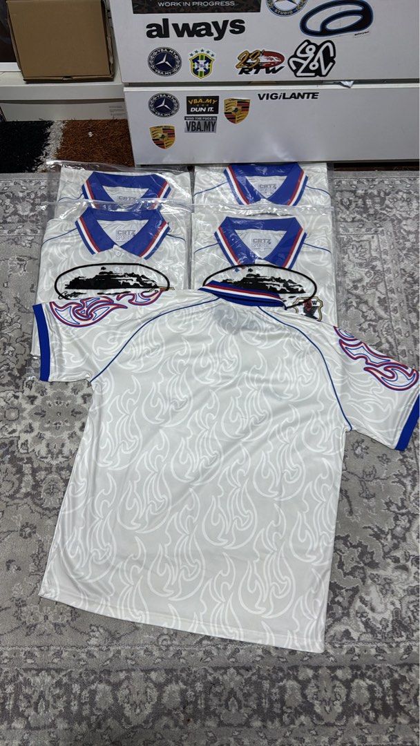 CORTEIZ Flames football jersey (japan), Men's Fashion, Tops