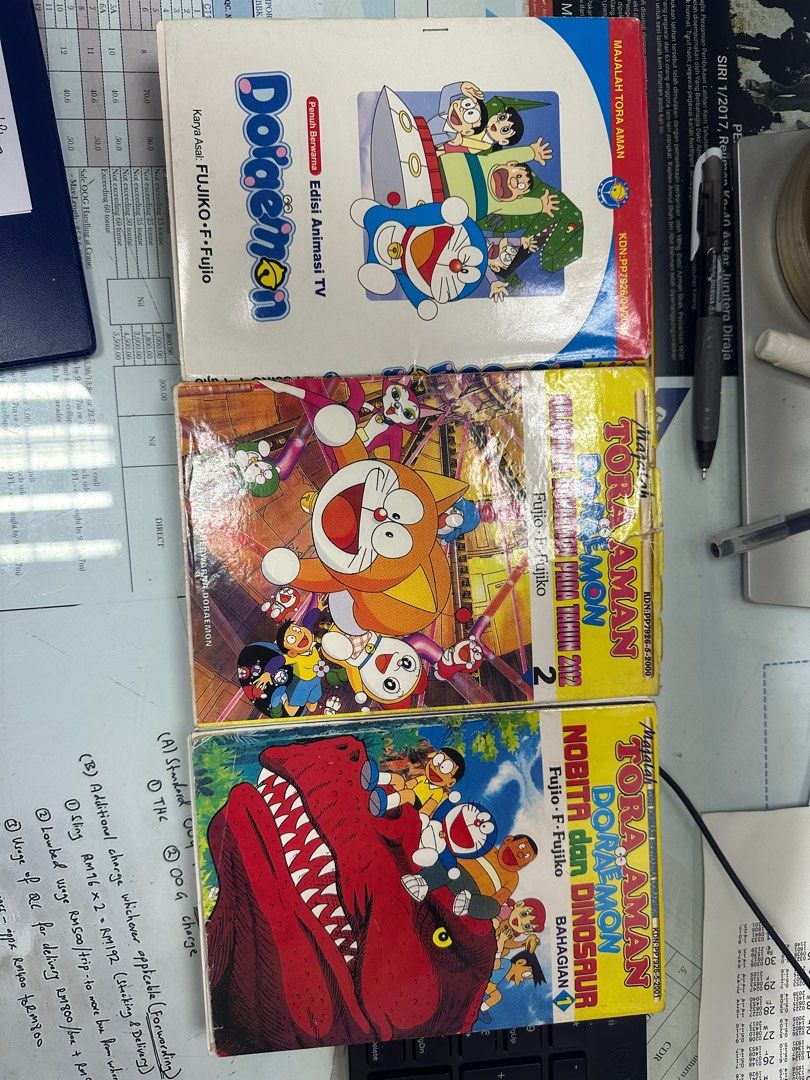 Doraemo (Category: Comics & Manga) located in Ampang. Submitted by kaseinogenfirdaus (Listing ID 1386725447, Image 1). Description: Komik doraemon Cetakan berwarna. Edisi Animasi TV NOBITA dan Donasaur Kelahiran Doaremon pada tahun 2112. Kondisi biasa2. Buku dinasaur ada lekang. 1 buku RM40 Amik semua RM100 Fast payment only Harga tidak termasuk postage..