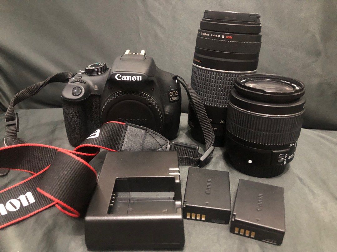 Full set Canon eos 1200d with original canon bag (Category: Cameras) located in Manila. Submitted by 5jqtfd7j7460255 (Listing ID 1386658092, Image 2). Description: For sale Canon eos 1200d ✅ body ✅ 2 Lenses ✅ battery charger ✅ 2 Batteries ✅ Strap ✅ bag MOP: Bank trans/Gcash Meet up: Malolos, Bulacan RFS: Decluttering - Only used for school - Negotiable for sure buyers .