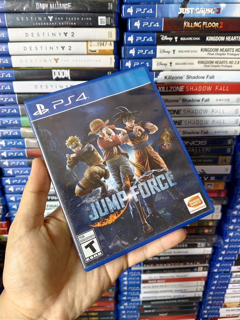 JUMPFORCE USED PS4 (Category: PlayStation) located in Manila. Submitted by mikkolosg20176 (Listing ID 1386604394, Image 1). Description: TRADE OR SALE GAME PRICE: 1200 📍 SHIPPING OR PICKUP 📍 BAGUMBAYAN TAGUIG 📍PIN LOCATION: MCG PURPLE GAMING TAGUIG.