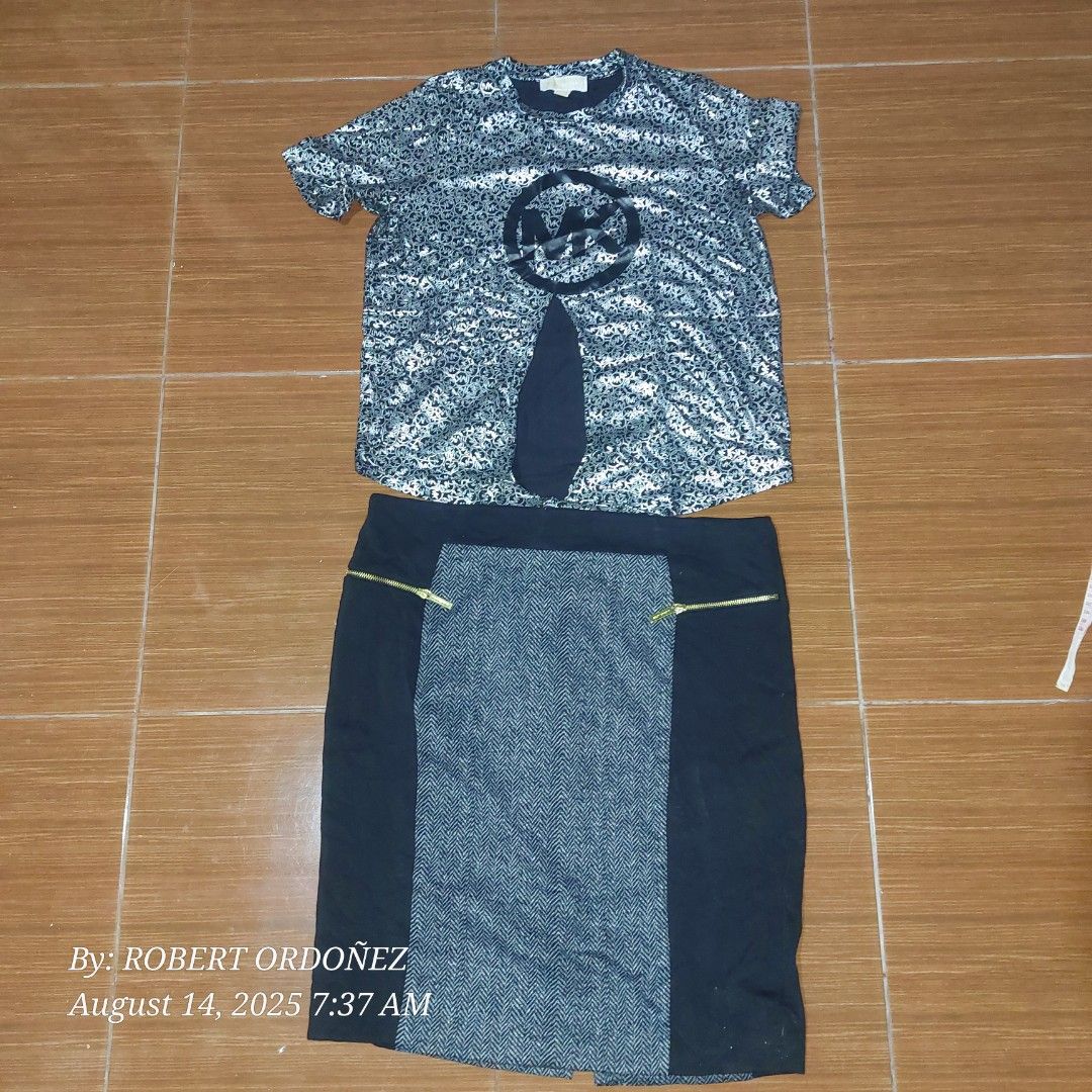 Michael Korrs skirt and blouse (Category: Activewear) located in Candelaria. Submitted by RHOBZ29 (Listing ID 1386592750, Image 1). Description: FRESH FROM US BALE MICHAEL KORRS SKIRT EXCELLENT CONDITION/LIKE NEW 750 ONLY BLOUSE FOR FREE PM/DM THANK YOU.