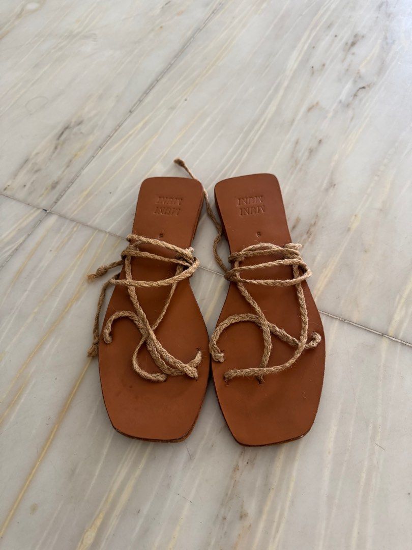 Muni Muni Sampaguita Wrap Sandals (Category: Flats & Sandals) located in Makati City. Submitted by chiquitita__ (Listing ID 1386615961, Image 3). Description: Fits small .