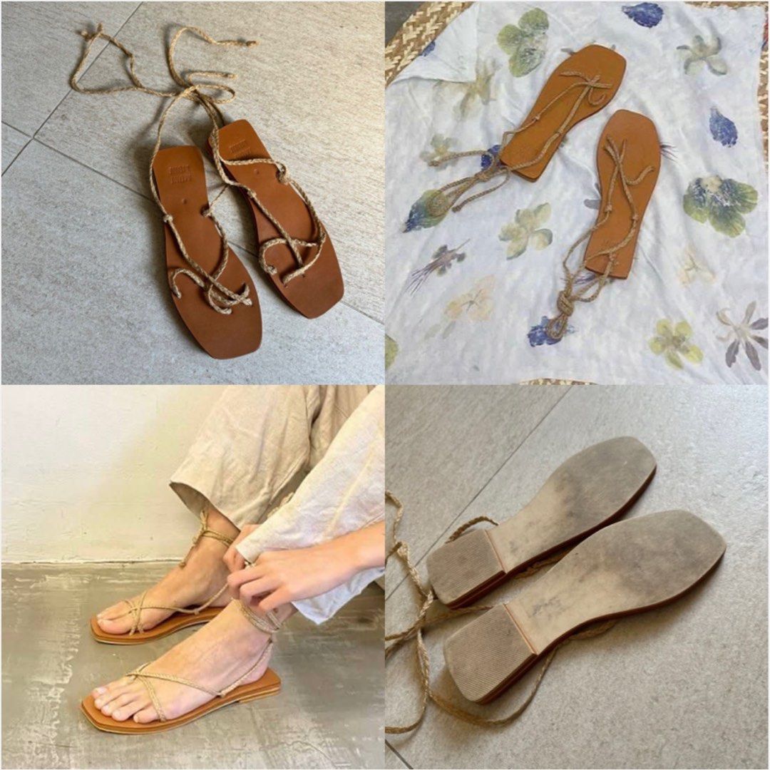 Muni Muni Sampaguita Wrap Sandals (Category: Flats & Sandals) located in Makati City. Submitted by chiquitita__ (Listing ID 1386615961, Image 1). Description: Fits small .