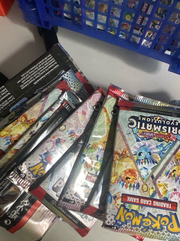 PRISMATIC EVOLUTION (Category: Card Packs) located in Singapore. Submitted by byebye555 (Listing ID 1386682105, Image 1). Description: prismatic evolution CLEARANCE 14.5/p 14.3/p (5 and up) 14/p (10and up) ONLY 38.