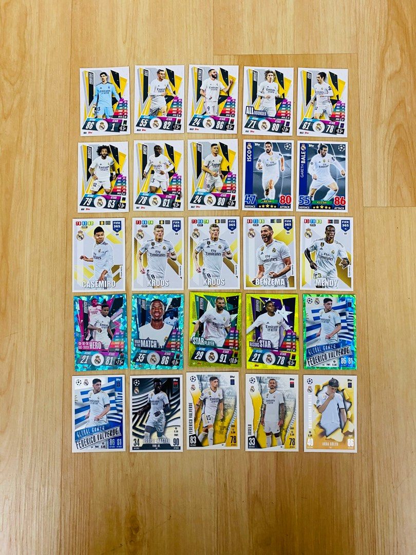 Real Madrid match Attax card lot (ronaldo.messi.soccer cards)Match Attax Topps Panini Auto Refractor Numbered Haaland Mbappe PSA BGS) (Category: Raw Cards) located in Singapore. Submitted by jellyjasper (Listing ID 1386614949, Image 1). Description: Price :$8 for all Tracked mail $2 .
