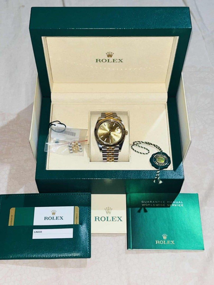 rolex datejust 41 (Category: Luxury Watches) located in Mandaluyong City. Submitted by kaikhaleb (Listing ID 1386740469, Image 2). Description: rolex datejust 41 oyster, 41mm oystersteel and yellow gold reference 126333 .