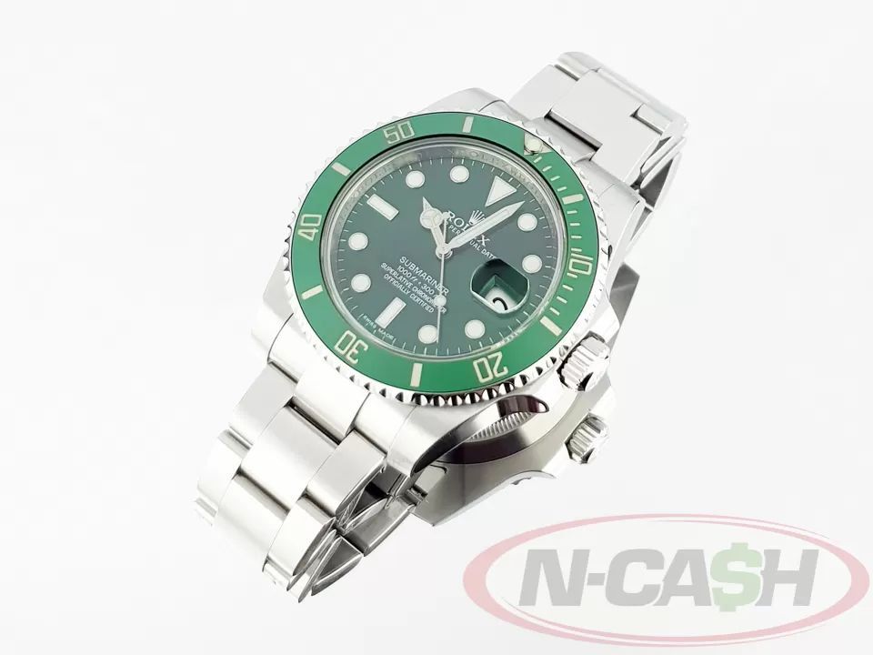 Rolex Submariner 40 Steel Ceramic Hulk (Category: Luxury Watches) located in Makati City. Submitted by luxury_by_ncash_2 (Listing ID 1386678064, Image 2). Description: N-Cash Pawnshop "Instant Cash for Bags, Watches, Cars, and Electronics" https://www.ncash-pawnshop-philippines.com/ Rolex Submariner 40 Steel Ceramic Hulk 116610LV 40mm steel case Discontinued model Circa 2013 – 2018 Appearance is around 9.5 out of 10 Selling as watch only with ver