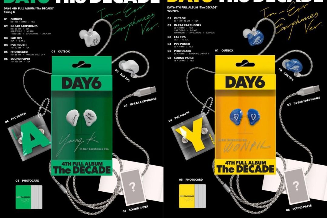 新品未開封 DAY6 The DECADE イヤホン WONPIL DAY6 - [THE DECADE] 4th Full Album IN-EAR EARPHONES WONPIL