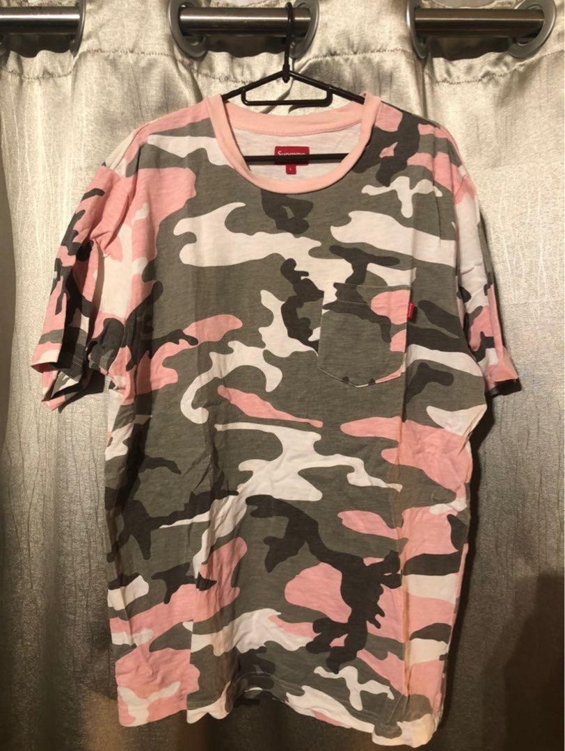 Supreme Pink Camo Pocket Tee - Size L (Category: Tshirts & Polo Shirts ) located in Paranaque City. Submitted by 002047 (Listing ID 1386777437, Image 1). Description: Supreme Pink Camo Pocket Tee - Size L Same as new. 3500 peso. Meet up at makati,Pasay or bgc. Delivery fee should by buyer.thanks!!!.