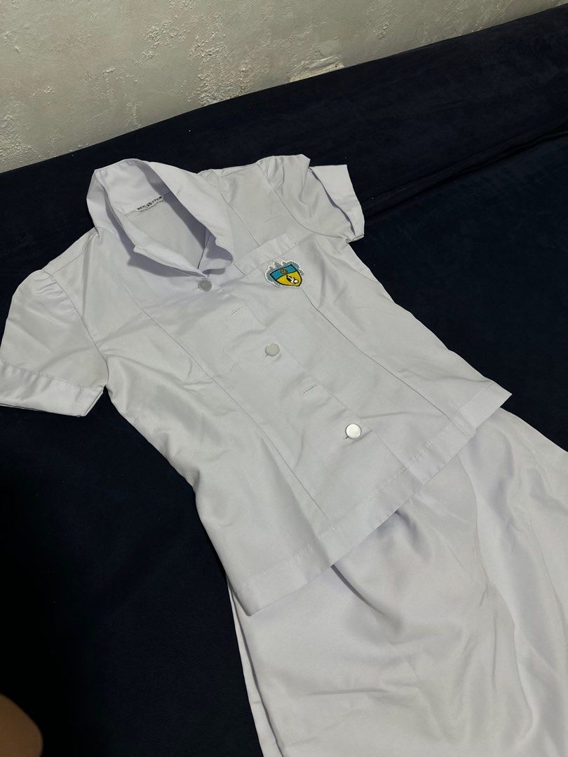 UST - CRS Type A uniform for Women (Category: Sets or Coordinates) located in Manila. Submitted by lanadelgrey (Listing ID 1386649244, Image 3). Description: Selling my Type A uniform from UST CRS! 🐯 - I have 3 sets on hand! - both blouse and skirts are size xs - Php 700 per set - Php 1,850 if you take all 3 !! - rfs: shifting to MedBio :< - rarely used these sets bec I used the old ones i bought from a senior bec the skirts different before HAH