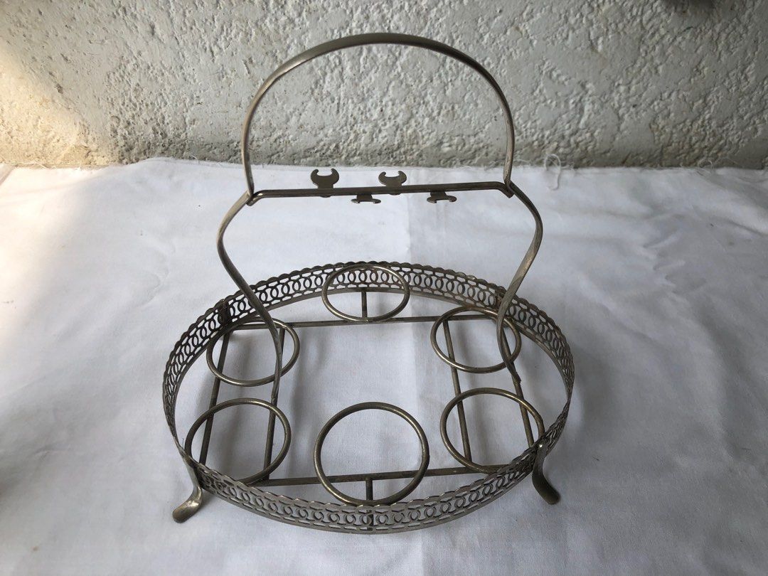 Vintage Silver Plated Spice Condiment Rack Holder C14 (Category: Other Kitchenware & Tableware) located in Paranaque City. Submitted by rookie33 (Listing ID 1386595276, Image 1). Description: gpod condition pls see item's condition and dimension in photos Paranaque Gcash.