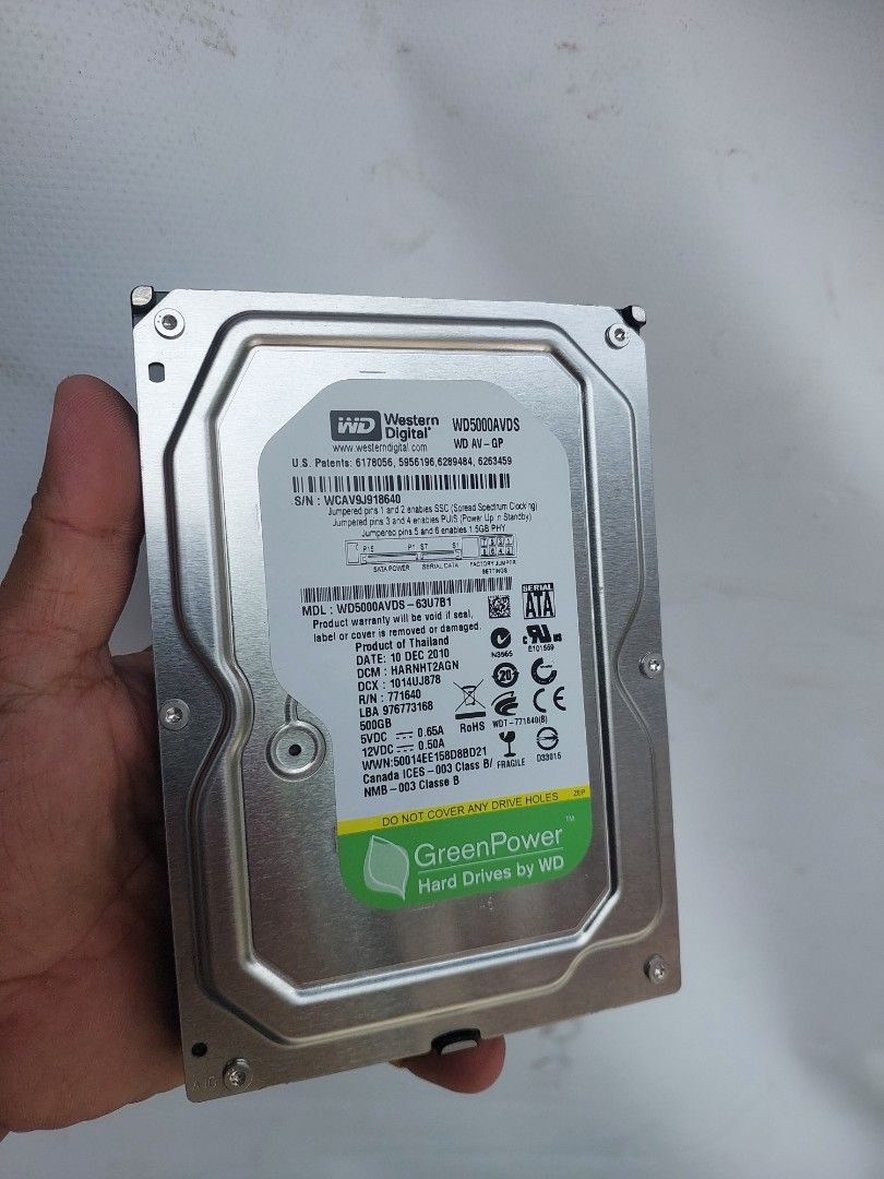 Western Digital Video hard drive Pullout from recording network 500gb storage 450php (Category: Hard Disks & Thumbdrives) located in Quezon City. Submitted by jpnvintageonline (Listing ID 1386621484, Image 1). Description: Western Digital Video hard drive Pullout from recording network 500gb storage 450php.