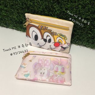 ❣️清貨價❣️日本 Disney Store❣️Chip and Dale 拉鍊袋 雜物袋 咭袋 紙巾袋 👍 storage bag card holder coins bag 👍 前後不同圖案 👍 12.5W x 8.5H cm64210709133953110