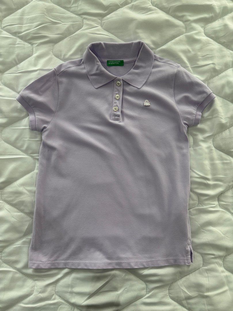 Benetton Polo Shirt Lavender (Category: Babies & Kids Fashion) located in San Fernando. Submitted by little_mavzzz (Listing ID 1386787990, Image 1). Description: Like new Size 7-8y.