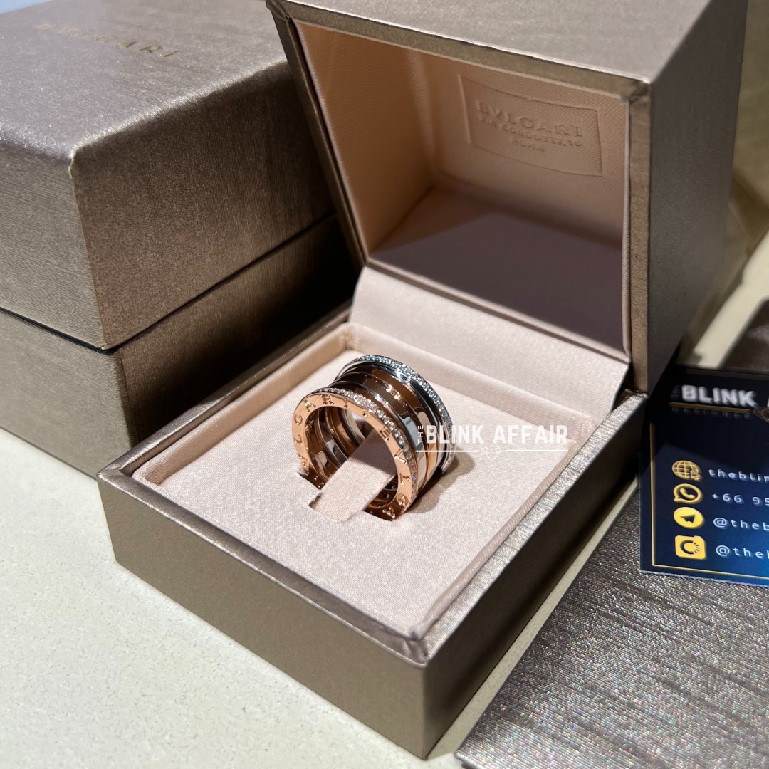 BULGARI B01 Labyrinth Ring 18K Custom, Women's Fashion, Jewelry ...