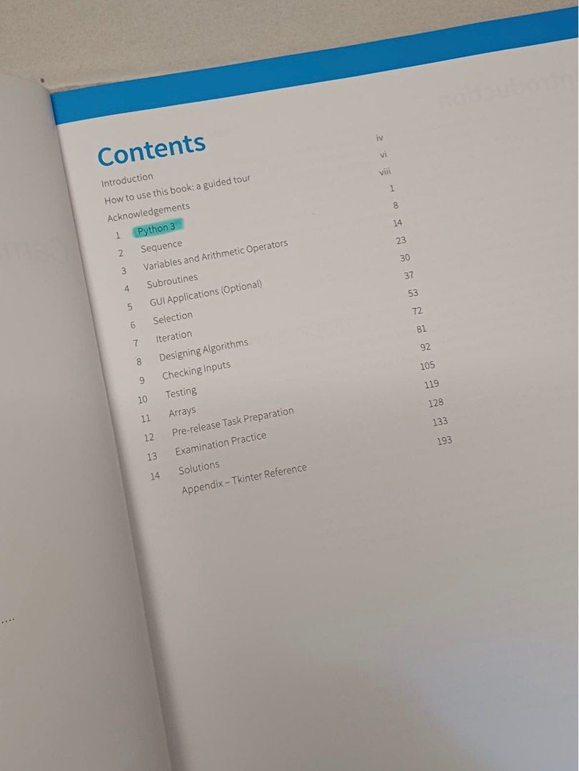 Cambridge IGCSE Computer Science Programming Book for Python, Hobbies ...