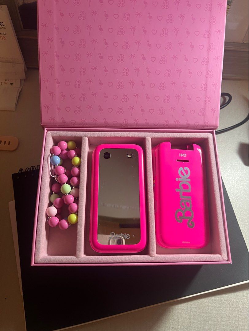 FLIP PHONE NOKIA x BARBIE (Category: Early Generation Mobile Phones) located in Makati City. Submitted by sabseonho (Listing ID 1385595162, Image 2). Description: RFS- decluttering my gadgets (Makati Location) - SF shouldered by buyer No issues Good working condition, complete set as well Complete sticks Beads and charm Extra backplate Charging cord (did not come with adapter when I purchased) You can put 1 sim card and micro SD Great for Call an