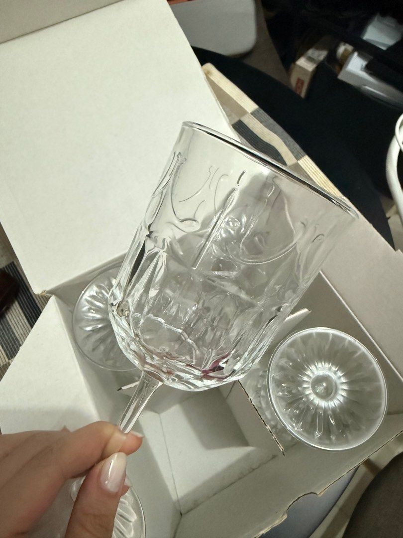 Ikea Sallskaplig Wine Glass (Category: Dinnerware & Cutlery) located in Taguig. Submitted by cams_declutter (Listing ID 1386884924, Image 3). Description: Ikea Sallskaplig Wine Glass 4 pieces Bought then stored Got abroad .
