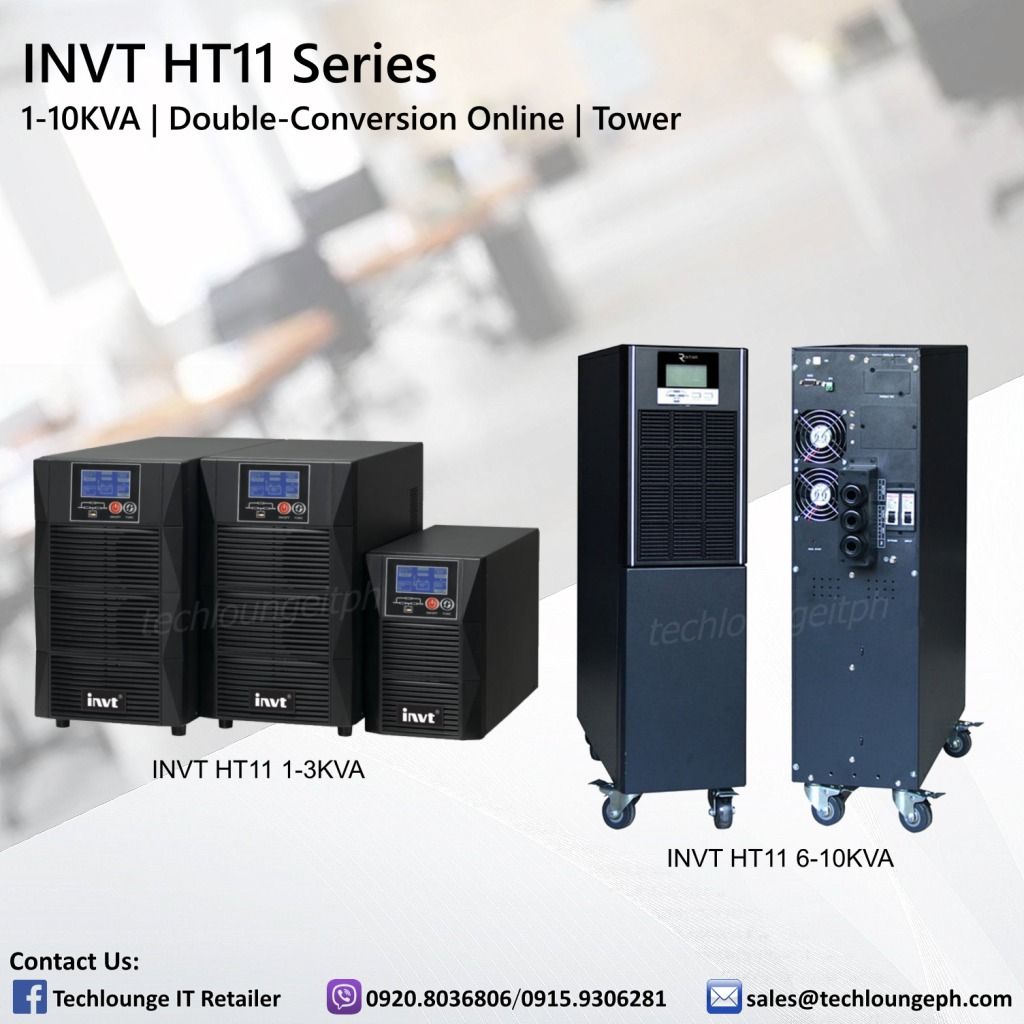 INVT HT11 1KVA-10KVA, Single-Phase, Double-Conversion Online Tower UPS ...