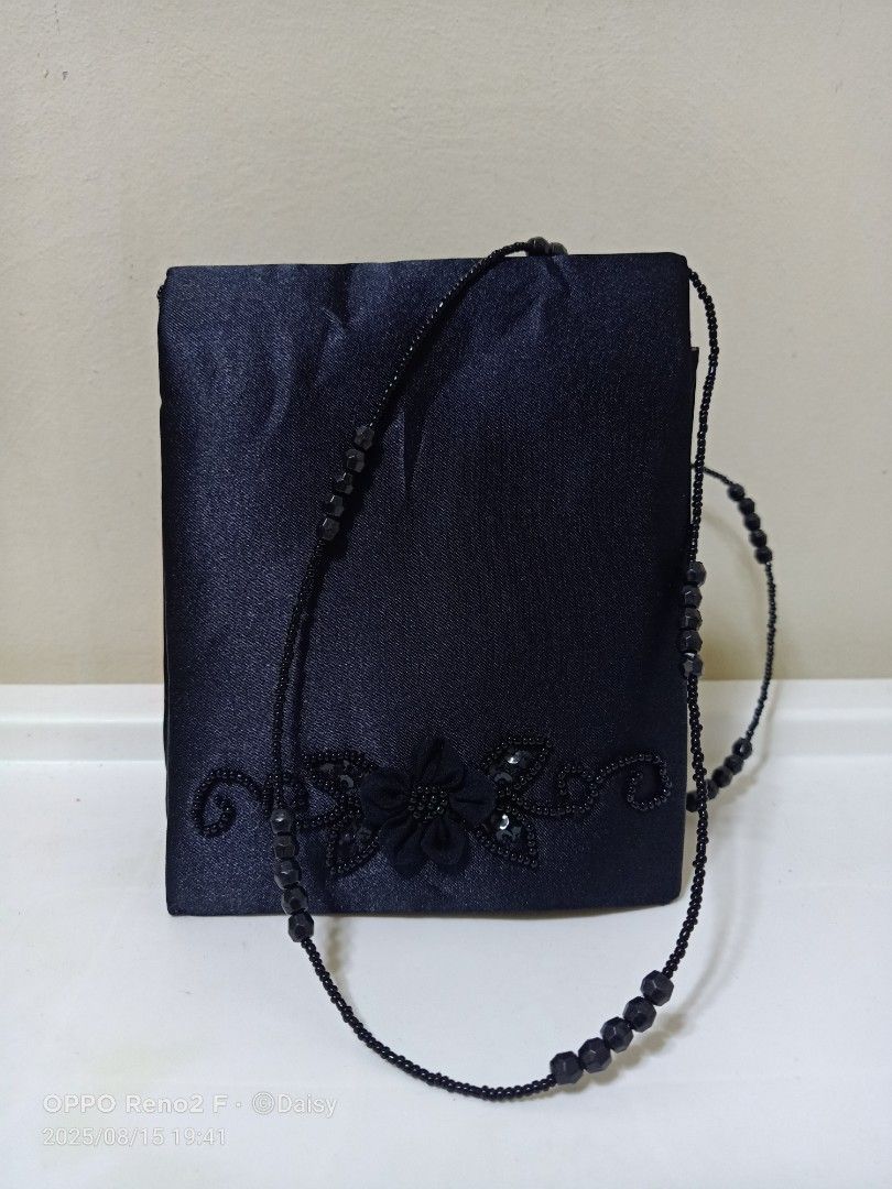 Jessica McClintock satin beaded bag (Category: Cross-body Bags) located in Quezon City. Submitted by daisyuy1979 (Listing ID 1386902021, Image 1). Description: .
