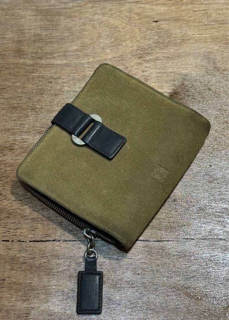 Loewe Suede Wallet (Category: Luxury Bags & Wallets) located in Bacolod City. Submitted by dannnsoy (Listing ID 1386939395, Image 1). Description: Loewe Suede Wallet •In very good condition •Issue: Dirt and minimal signs of usage •Price: 1499 only.