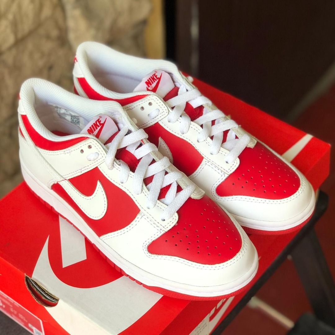 Nike Dunk Low Championship Red (2021) (Grade School) [BARU] - [CW1590 ...