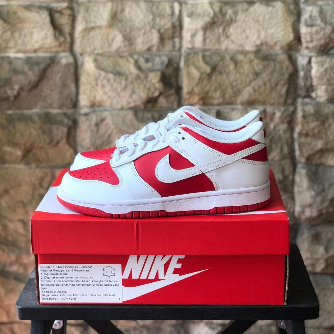 Nike Dunk Low Championship Red (2021) (Grade School) [BARU] - [CW1590 ...