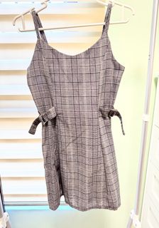 格仔迷你連身裙配蝴蝶結64235213504003110