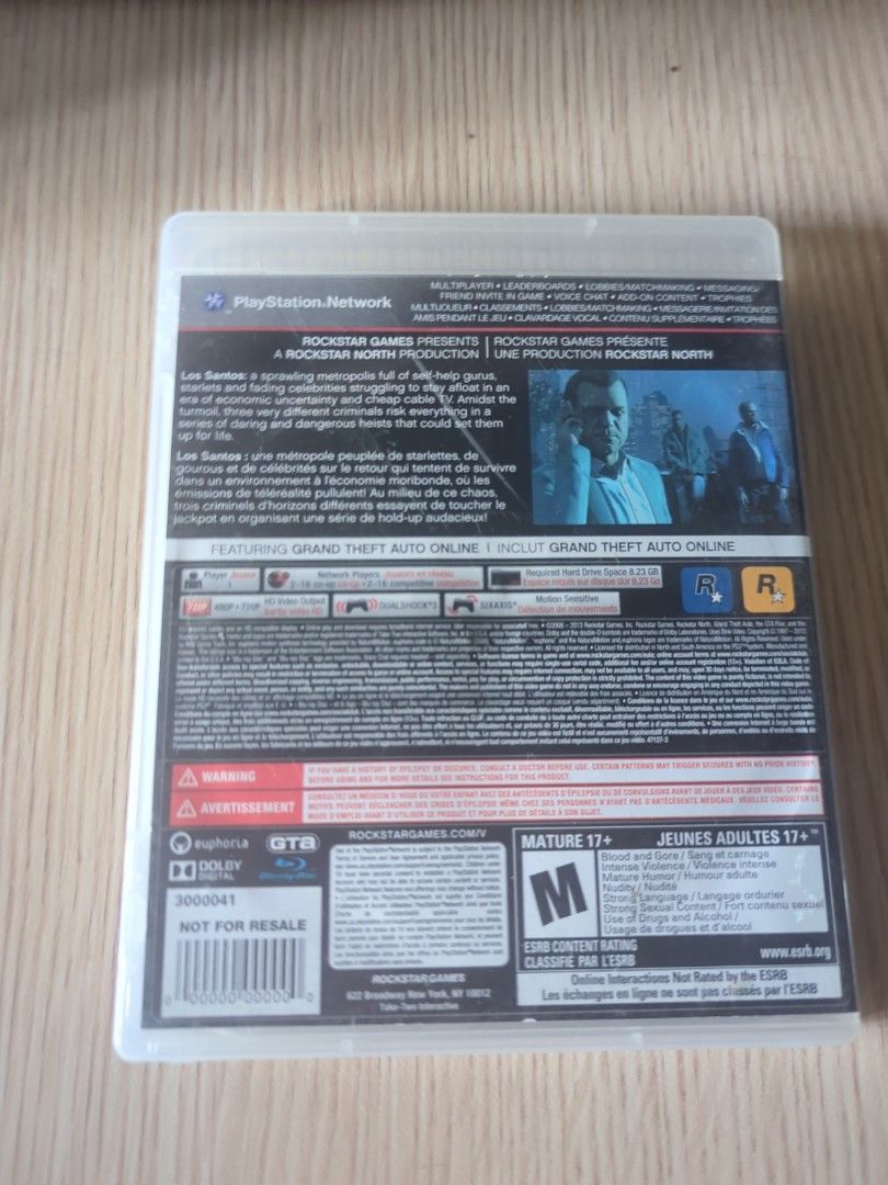 PS3 GRAND THEFT AUTO 5 (Category: PlayStation) located in Manila. Submitted by chinarotgu30855 (Listing ID 1386802677, Image 3). Description: PS3 GRAND THEFT AUTO 5 Original/Authentic From USA Actual and Detailed Picture Posted Pick up at One Oasis Condominium Pasig City Or Delivery via Lalamove, LBC cod/cop FREE DELIVERY via jnt (Payment First Basis).
