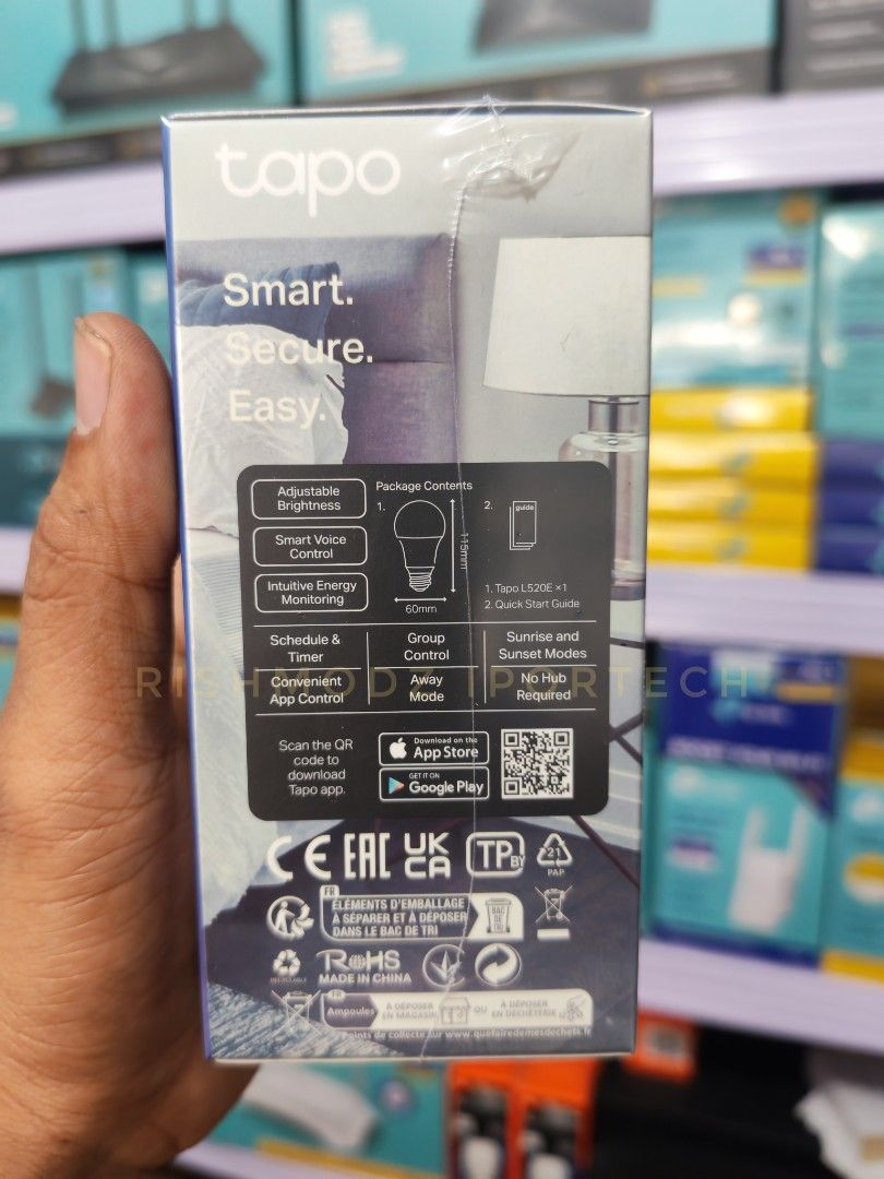 TAPO L520E smart bulb Adjustable white to daylight (Category: Lighting) located in Taguig. Submitted by rm.itech051523 (Listing ID 1386916665, Image 3). Description: .
