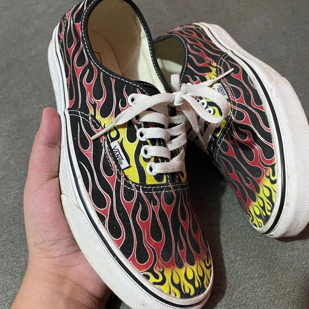 Vans Authentic Flames (Category: Sneakers) located in Manila. Submitted by bilinakayoplsmuralang. (Listing ID 1386918553, Image 2). Description: Vans Authentic Flames No Issues Excellent Condition Used only 5-10x Size 9.5 US.
