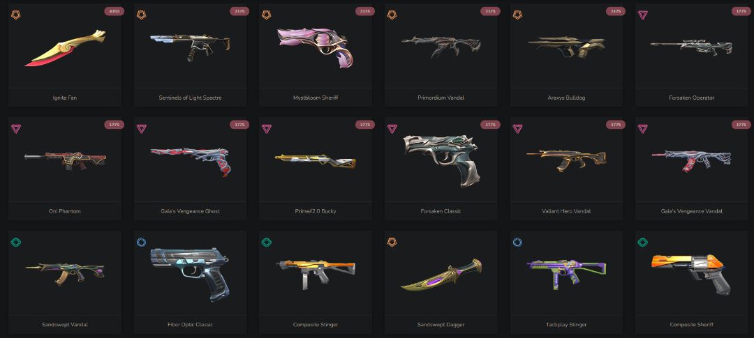 WTS Valorant Account 12 Premium Skins TTS RM905.70 + Limited Ignite Fan ...