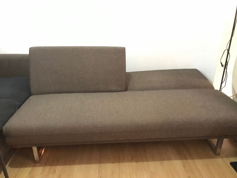 3-Seater Sofa Bed (Imported Woven Fabric) (Category: Sofas) located in Quezon City. Submitted by crbphl (Listing ID 1381416210, Image 3). Description: 3-Seater Sofa Bed Upgraded with Imported Woven Fabric and Firm Uratex Foam (comes with Free Throw Pillows and Sofa cover bought at True Value) Original Price P25k RFS: Extra Sofabed. Moved to condo no longer needed. No issues. No tears. No stains. No scratches. No pets or No smoking at home. Like N