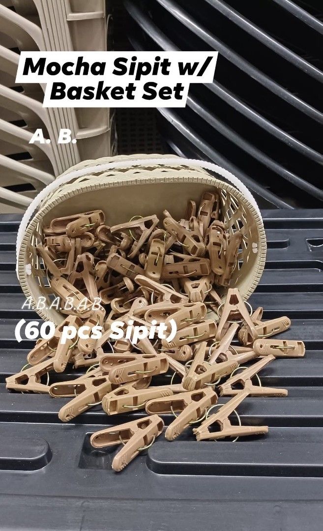 60pcs Sipit with Mocha Basket (Category: Laundry Baskets) located in Manila. Submitted by onlineshoppersph (Listing ID 1387118821, Image 3). Description: Cash On Deliver - Metro Manila - Delivery Fee/Handling Fee shouldered by BUYERS - DF/HF depends on BUYERS Location LALAMOVE PICK UP - Cash on Deliver - Metro Manila & Nearby DELIVER THRU COURIER, CARGO & BUS - Provincial Buyers - Payment 1st Thank You.