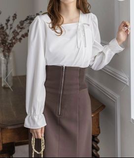 全新日本 Clear 方領側扣蝴蝶結襯衫64232045705475110