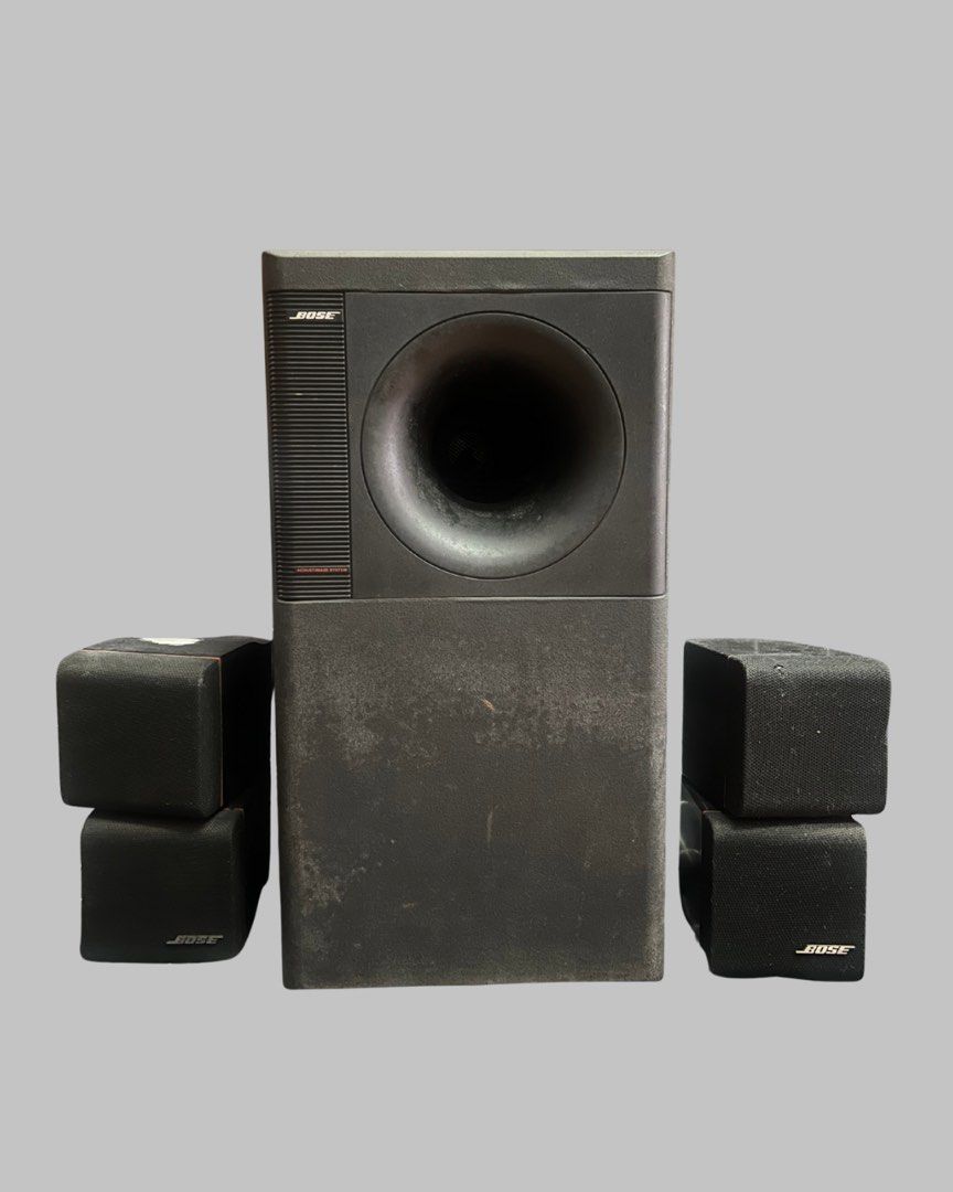 Bose Acoustimass 5 series 2 (Direct/Reflecting Speaker System) (Category: Soundbars, Speakers & Amplifiers) located in Quezon City. Submitted by chloe_declutter (Listing ID 1386974146, Image 1). Description: Nego QC loc Open to testings All details in photos 3 sets in stock.